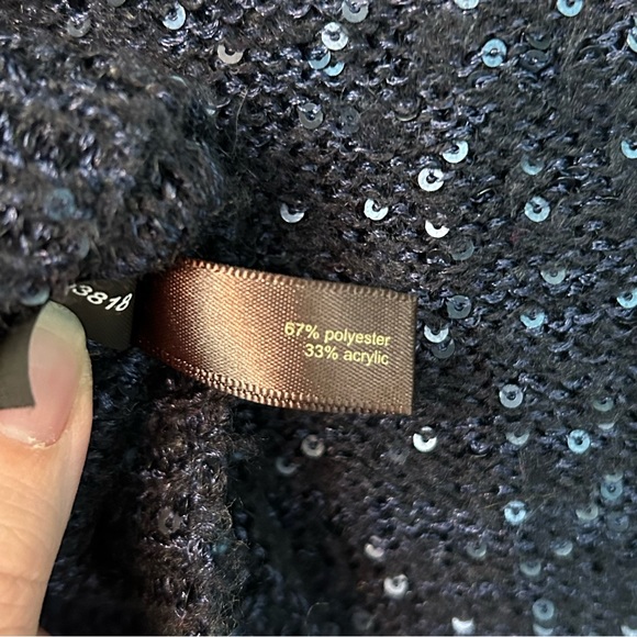 The Limited sweater, size Medium, blue silver sparkly, navy blue,Limited Sweater - Picture 10 of 16